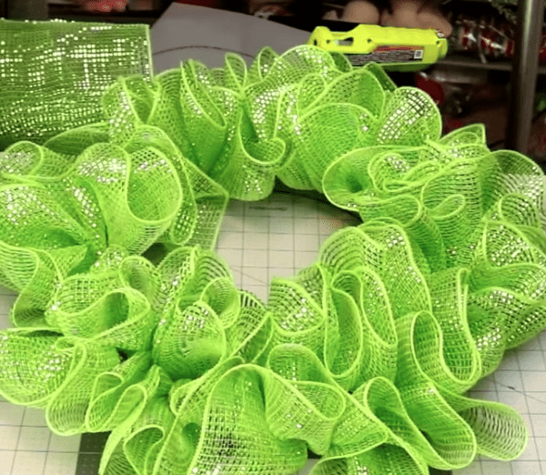 How to make a Grinch Deco Mesh Wreath for Christmas Hard Working Mom