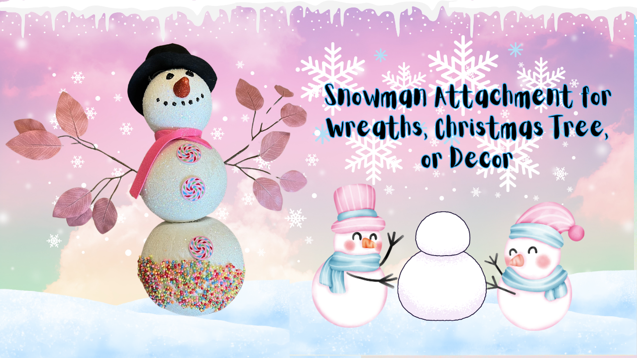 Snowman Attachment for Wreaths, Christmas Tree, or Decor (1)