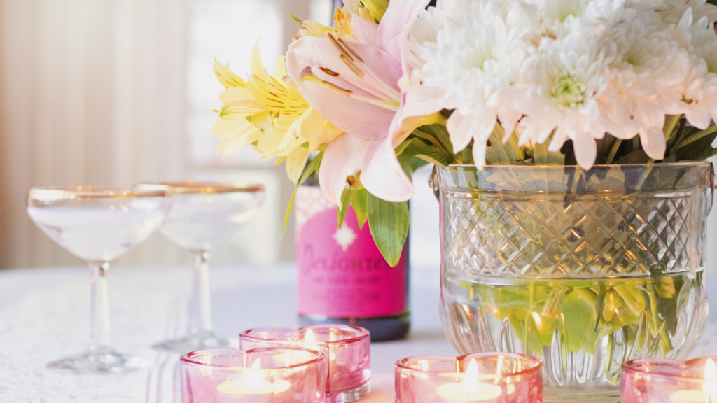 Valentines table decor