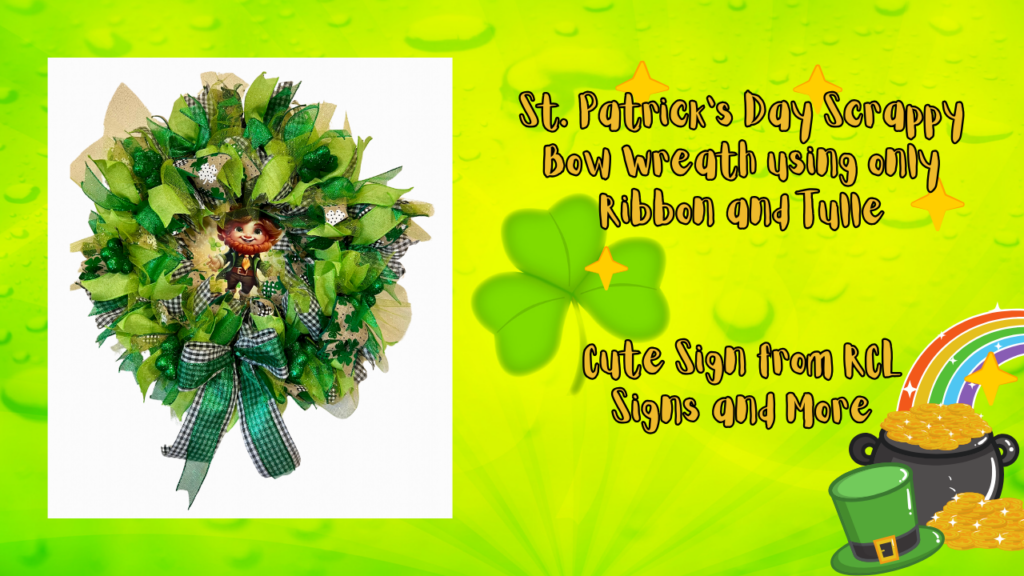 St Patricks Day Bow Wreath