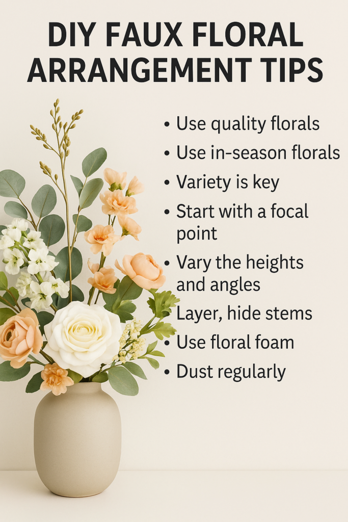 Faux Floral Arrangement Tips to Elevate Your DIY Decor